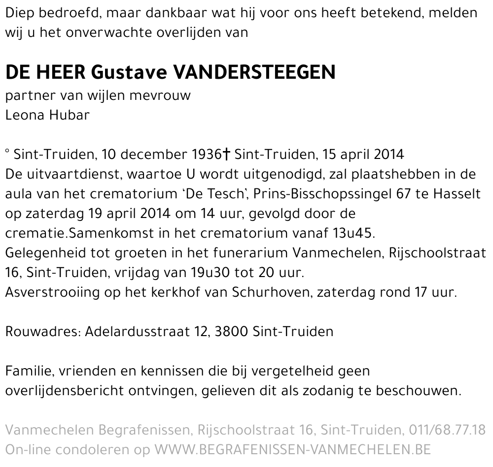 Gustave Vandersteegen