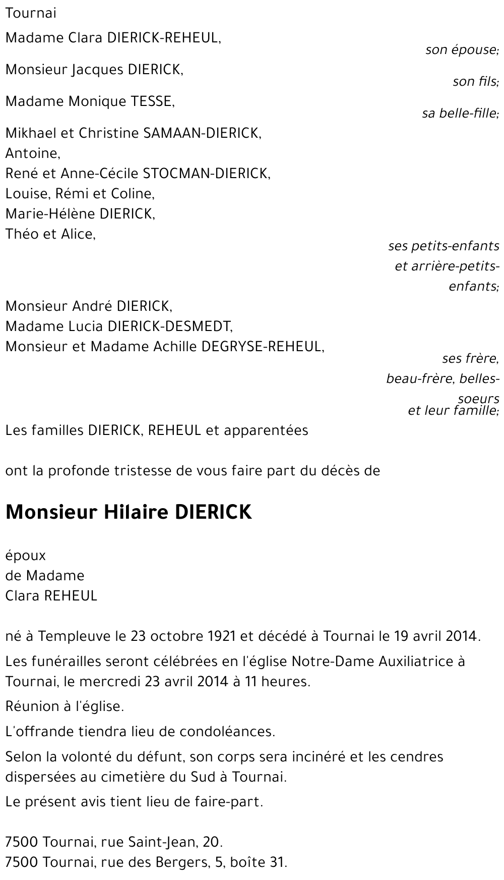 Hilaire DIERICK