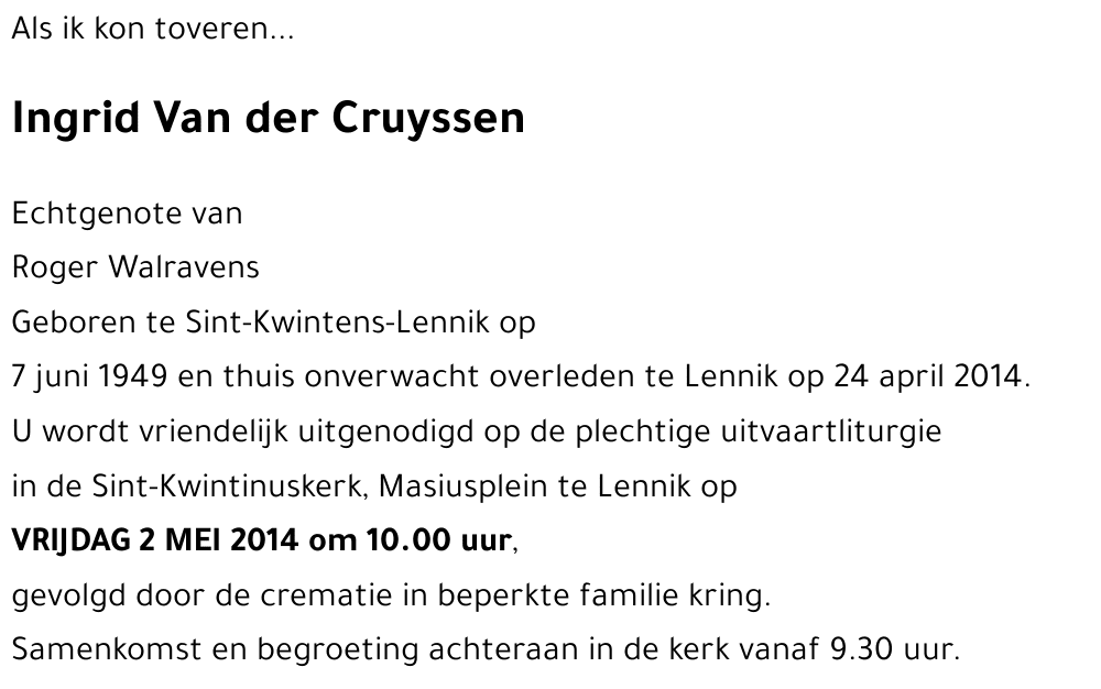 Ingrid Van der Cruyssen