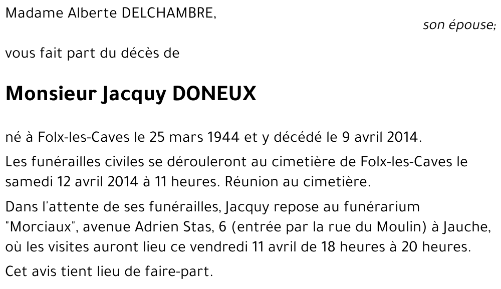 Jacquy DONEUX