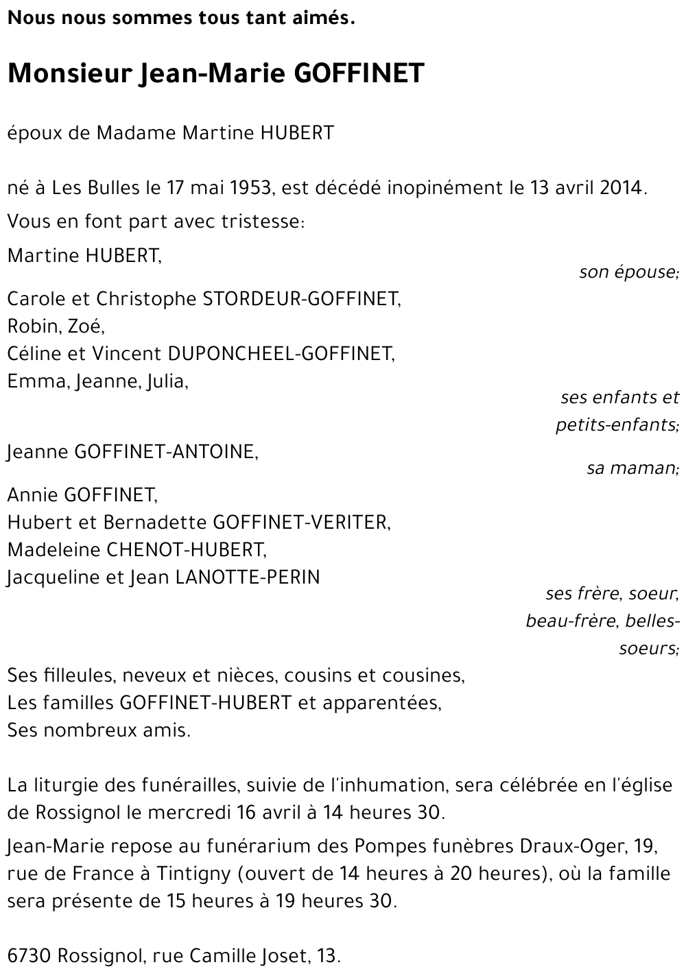Jean-Marie GOFFINET
