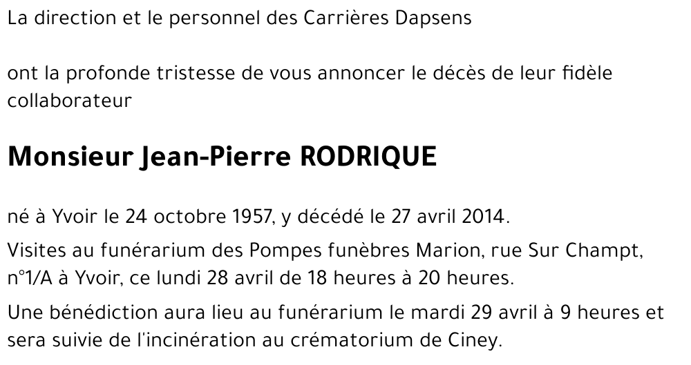 Jean-Pierre RODRIQUE