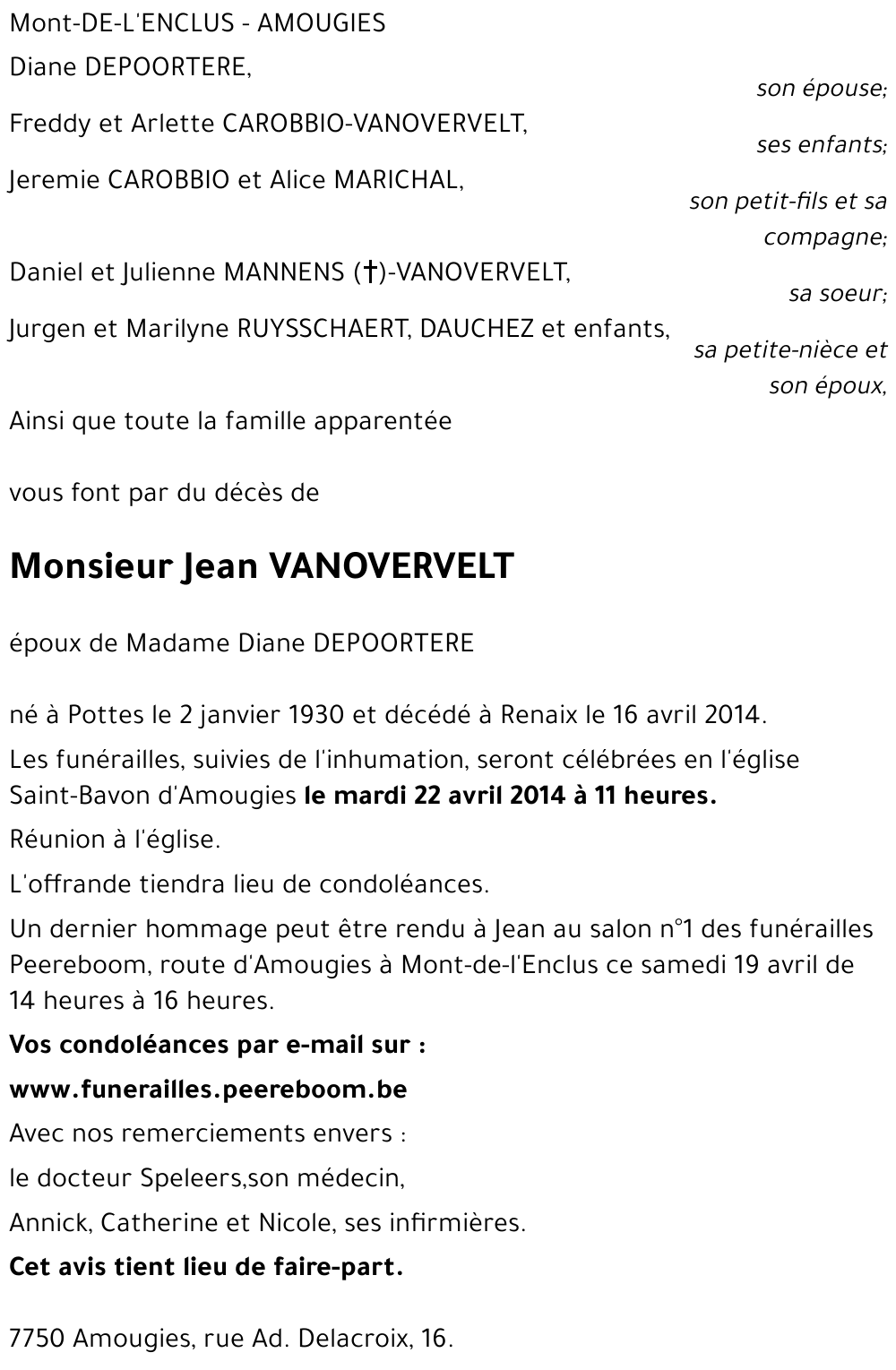 Jean VANOVERVELT