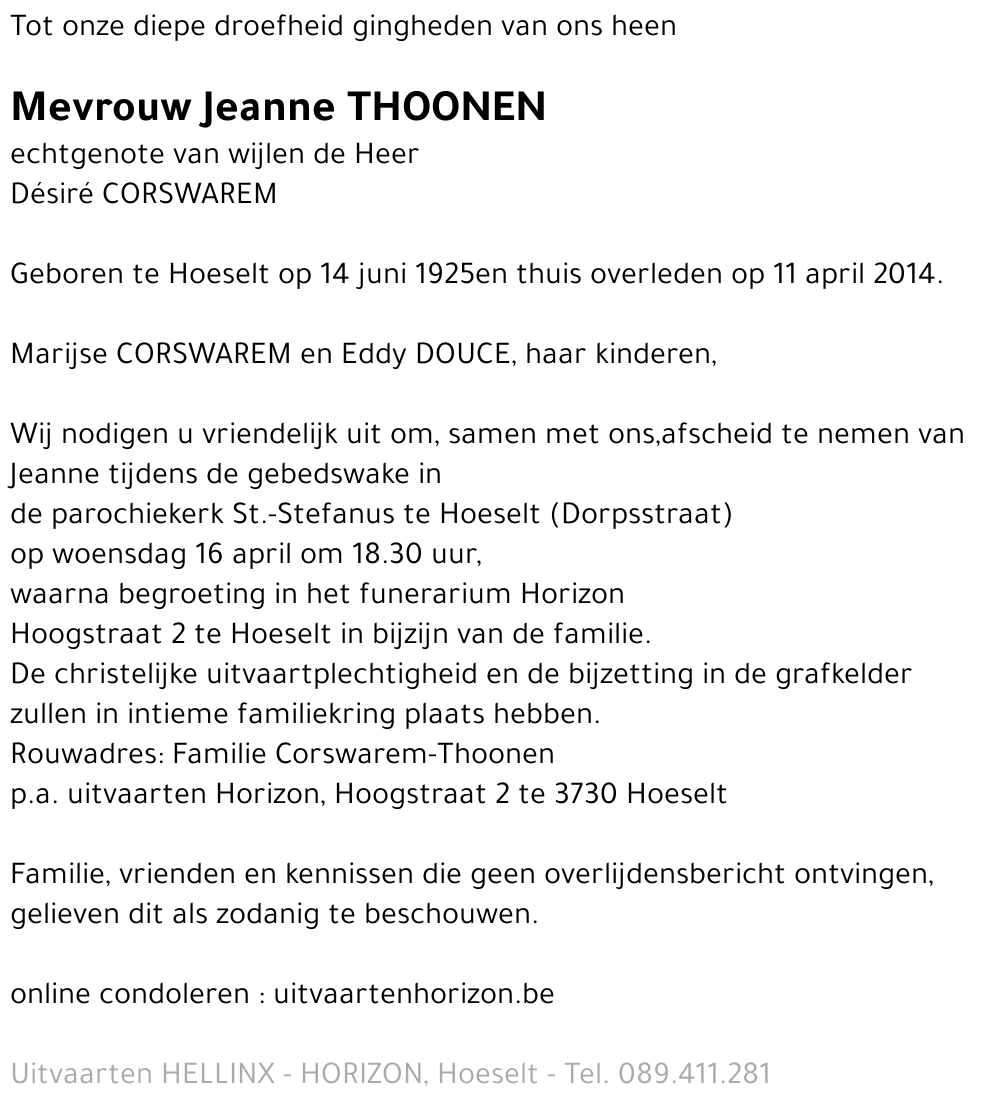Jeanne THOONEN