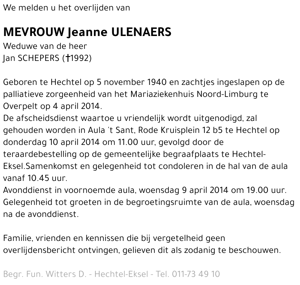 Jeanne Ulenaers
