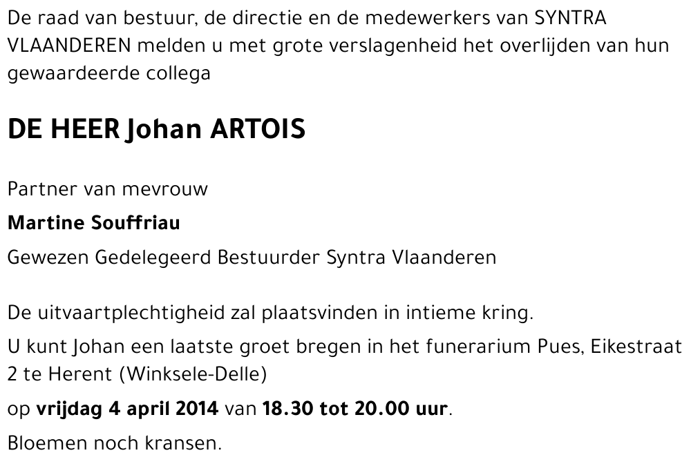 Johan ARTOIS