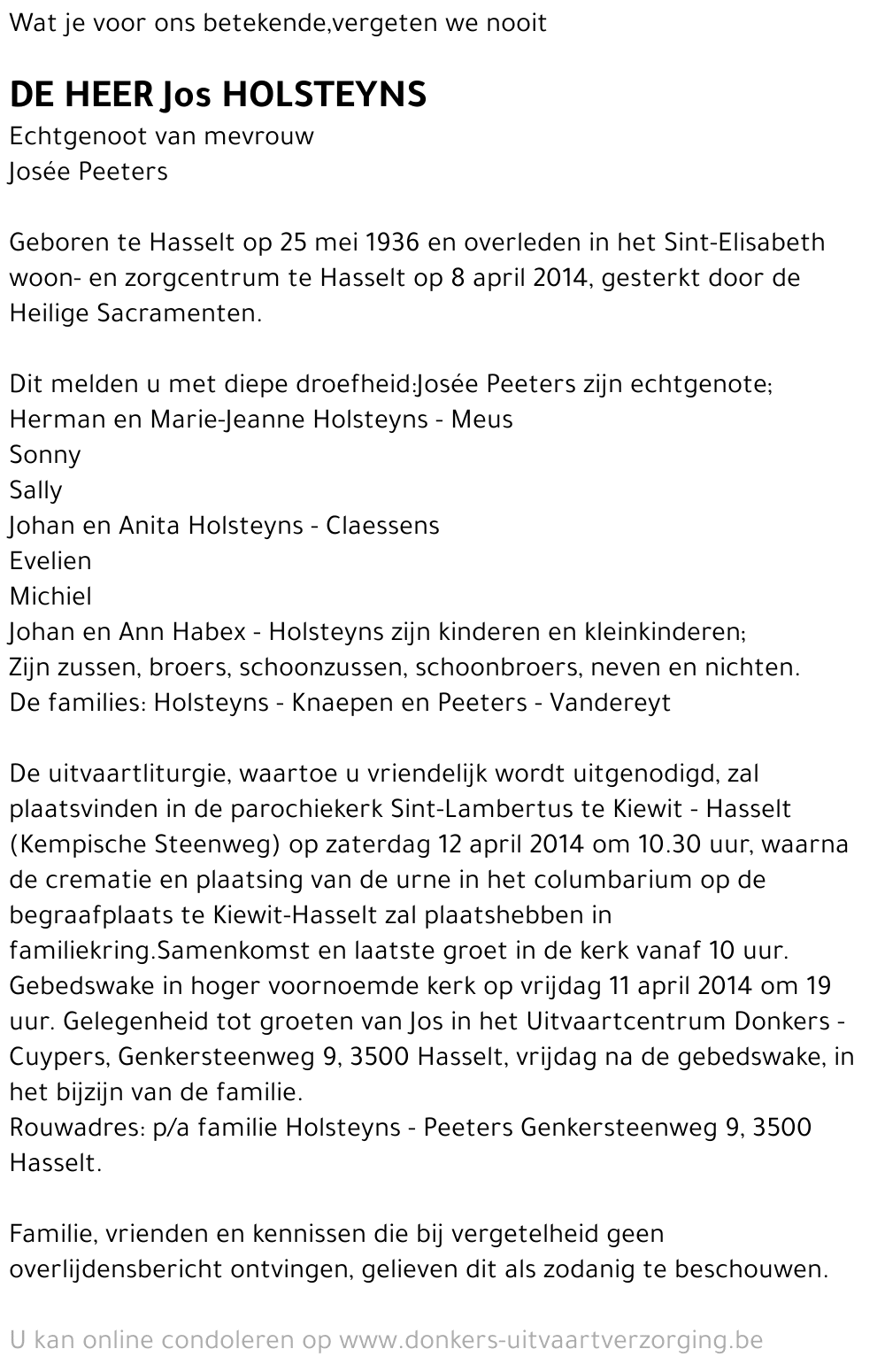 Jos Holsteyns