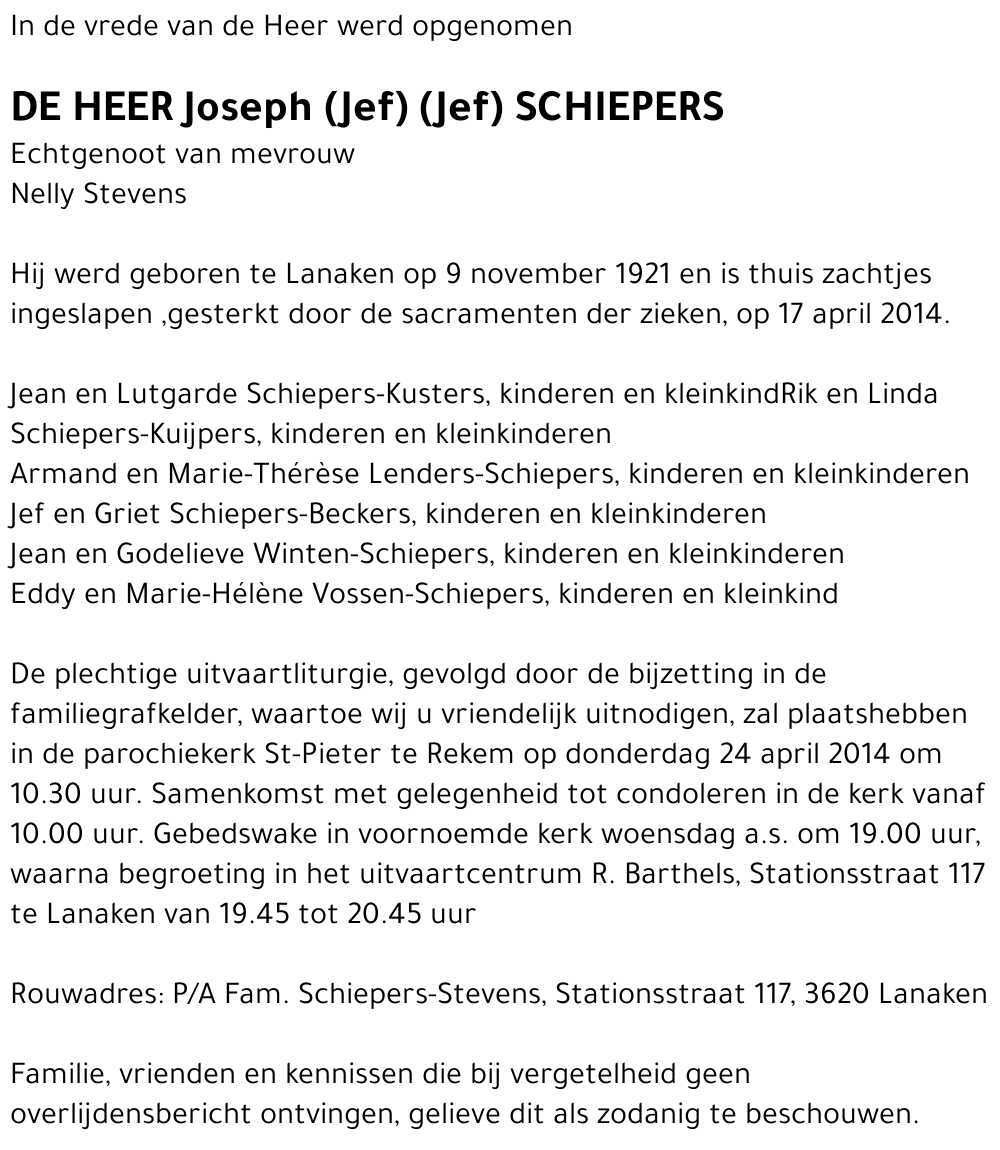 Joseph Schiepers