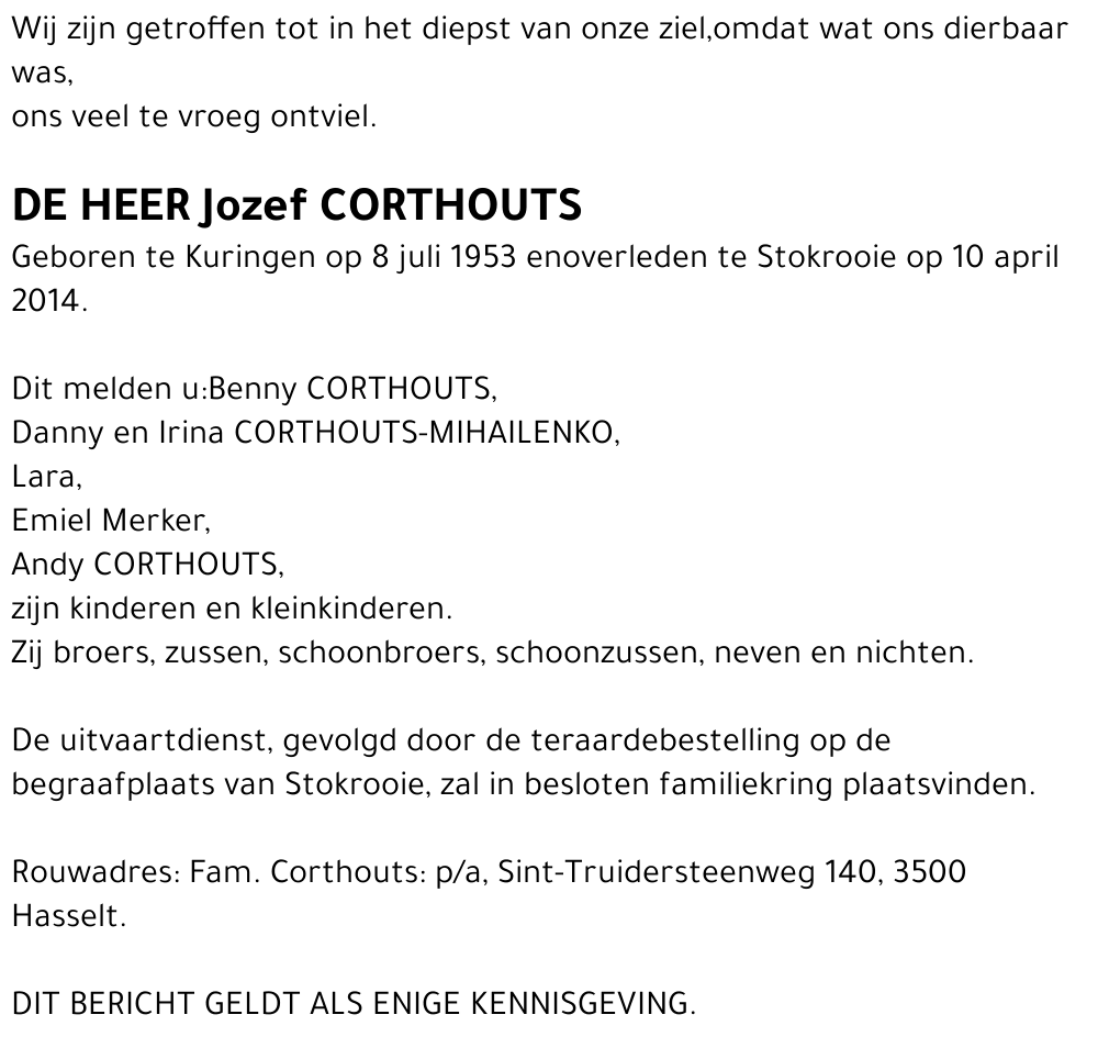 Jozef Corthouts