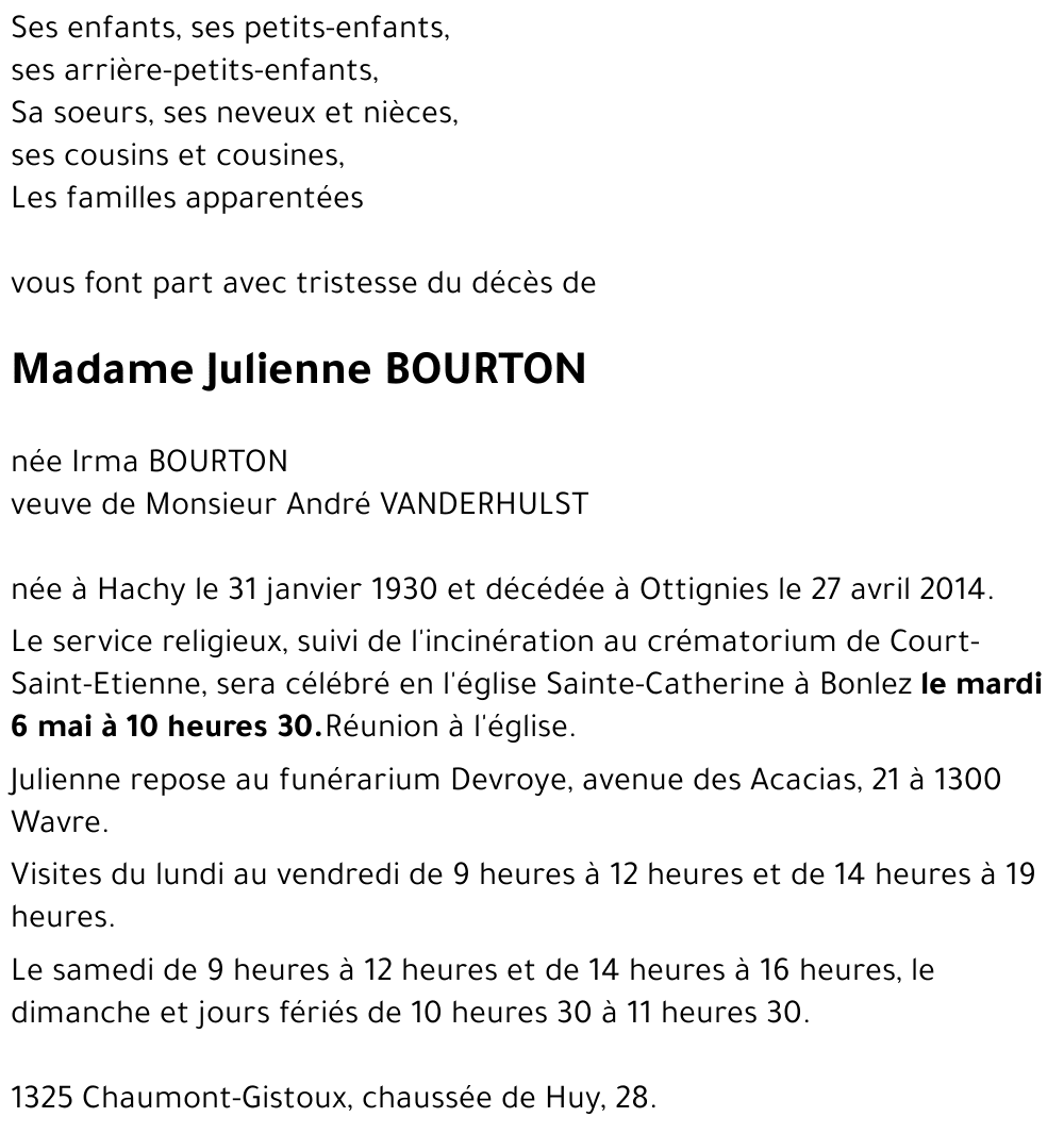 Julienne Bourton