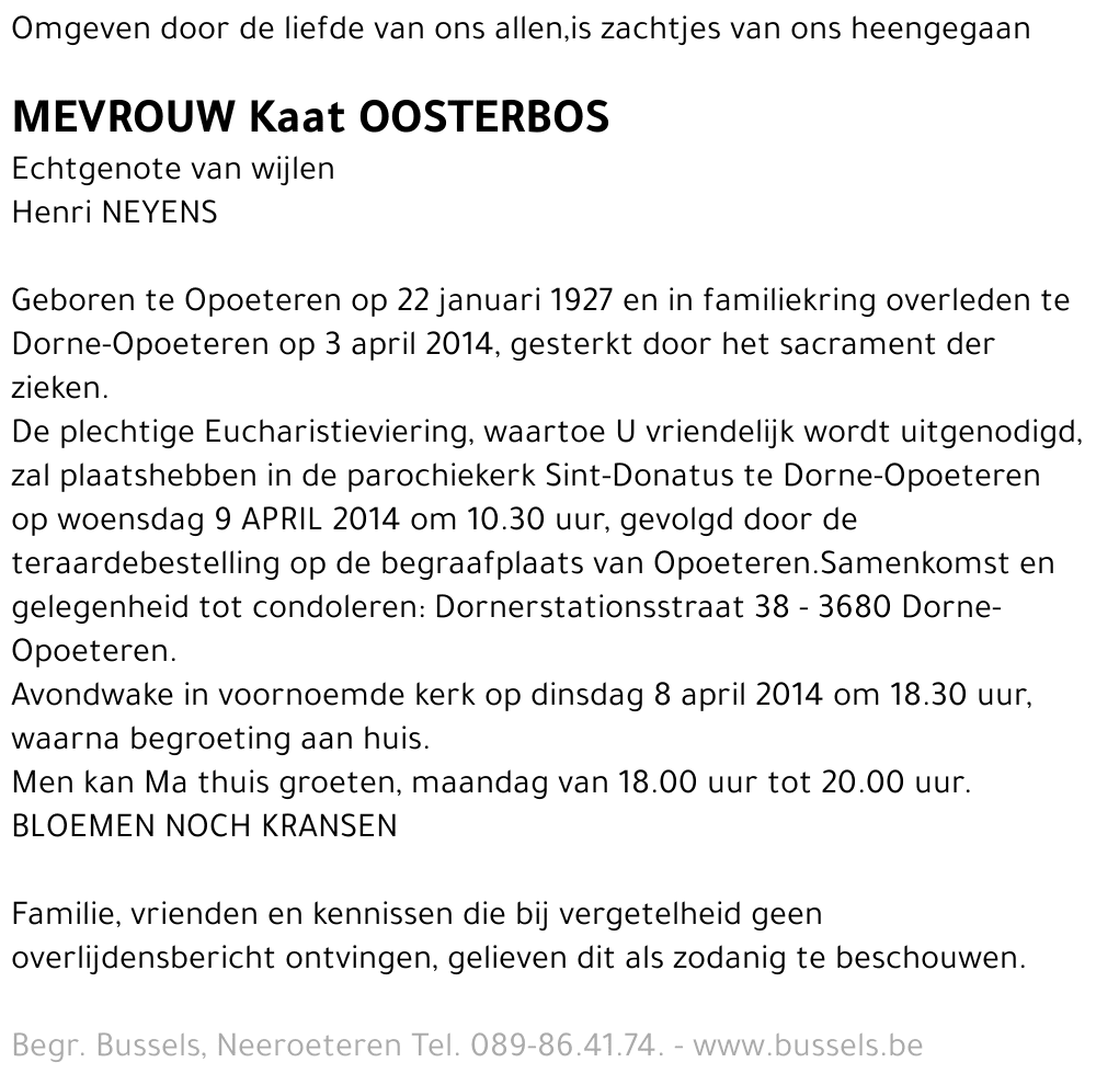 Kaat OOSTERBOS