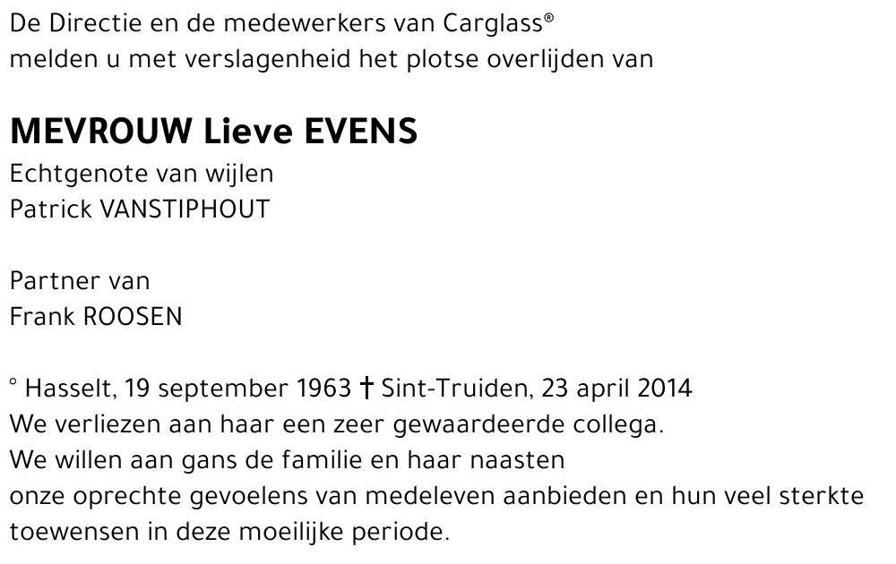 Lieve EVENS
