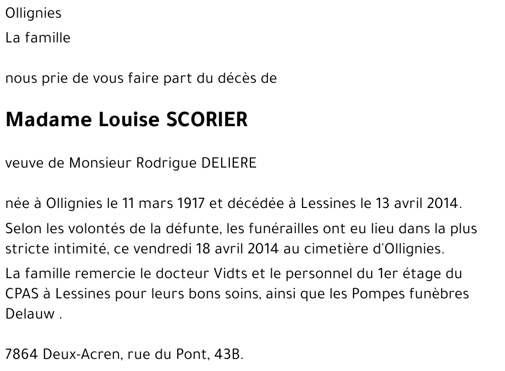Louise SCORIER