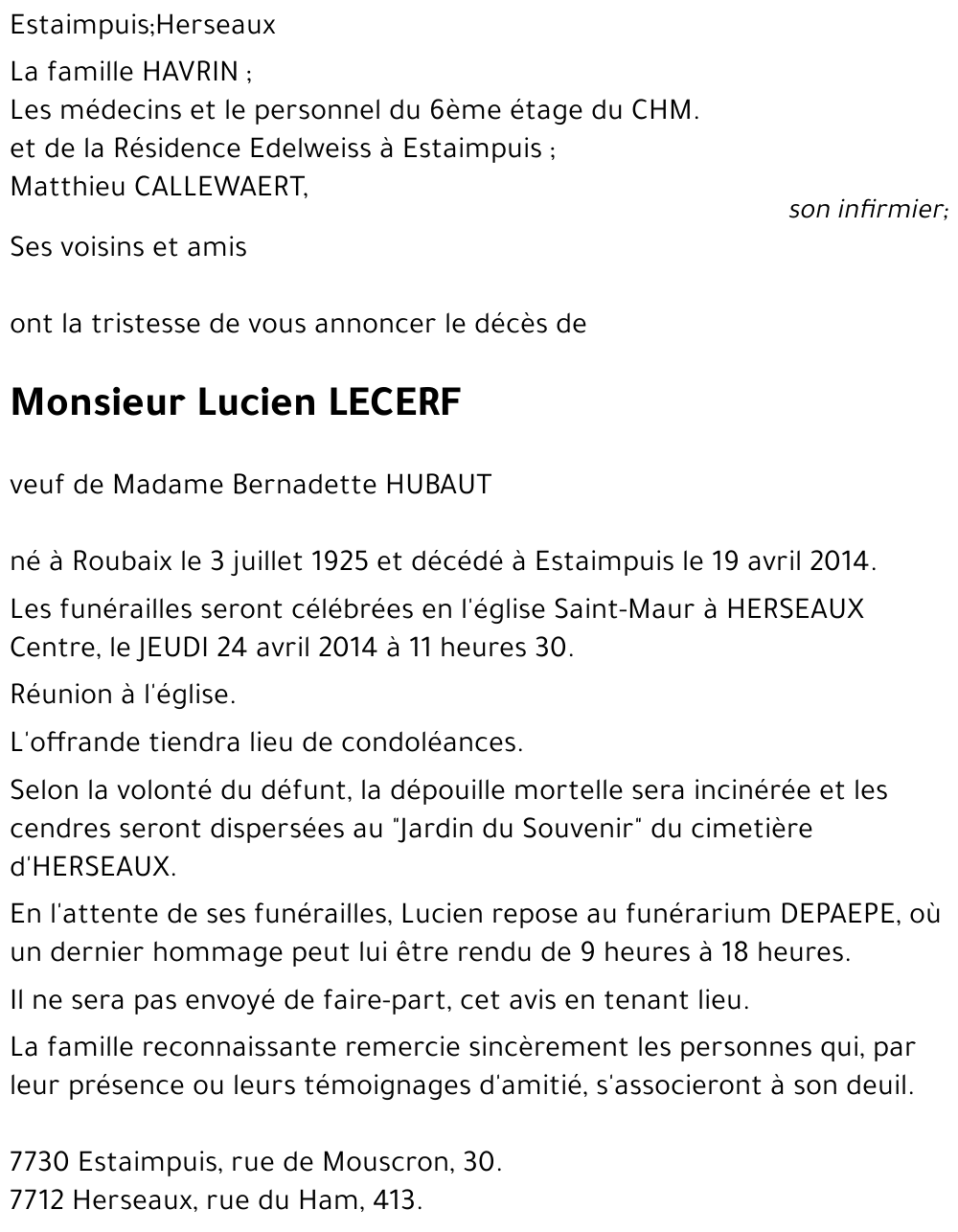 Lucien LECERF
