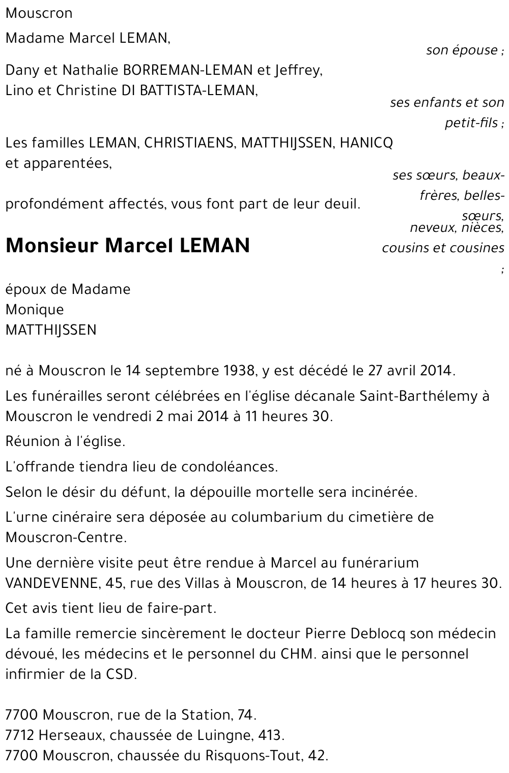Marcel LEMAN