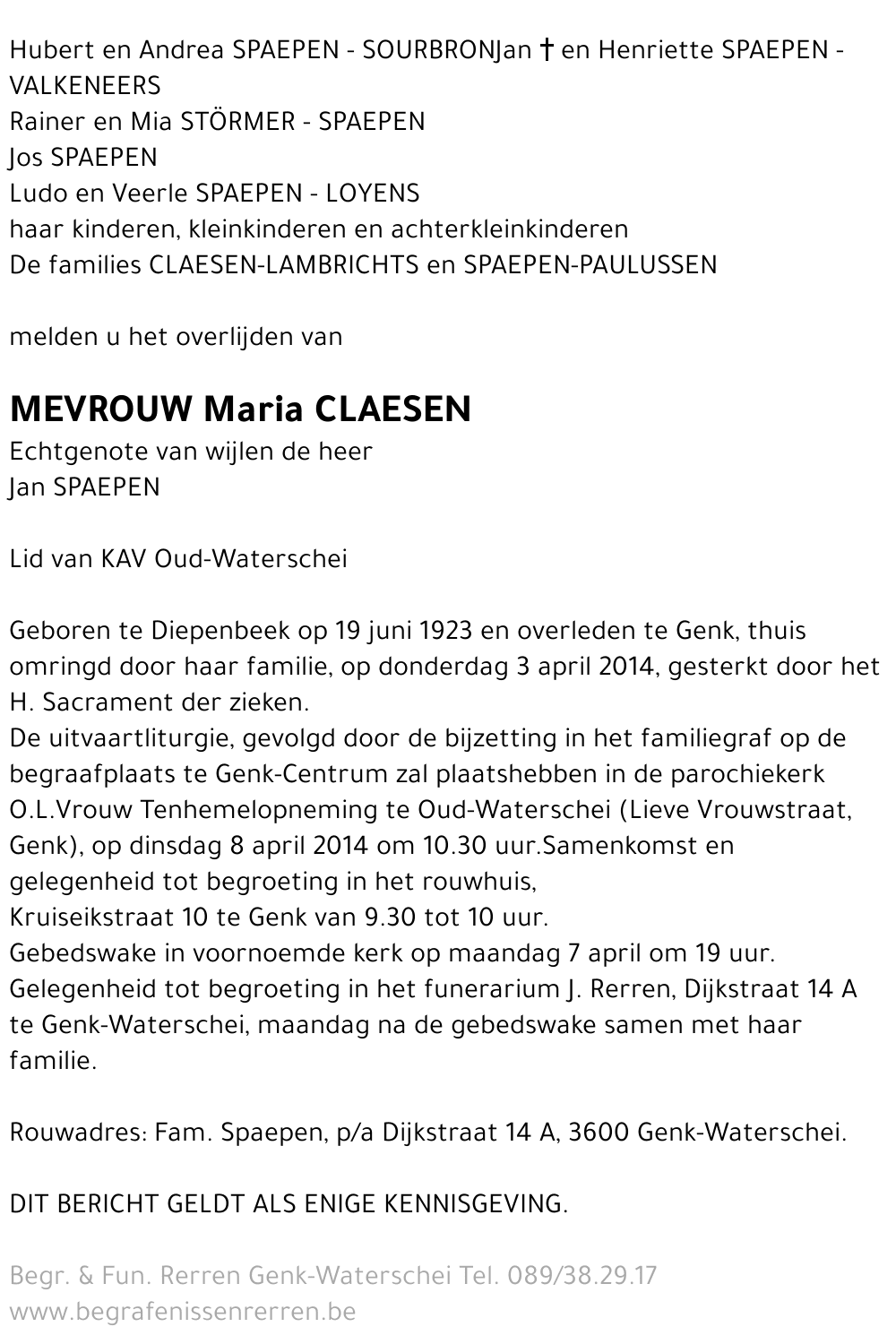Maria Claesen