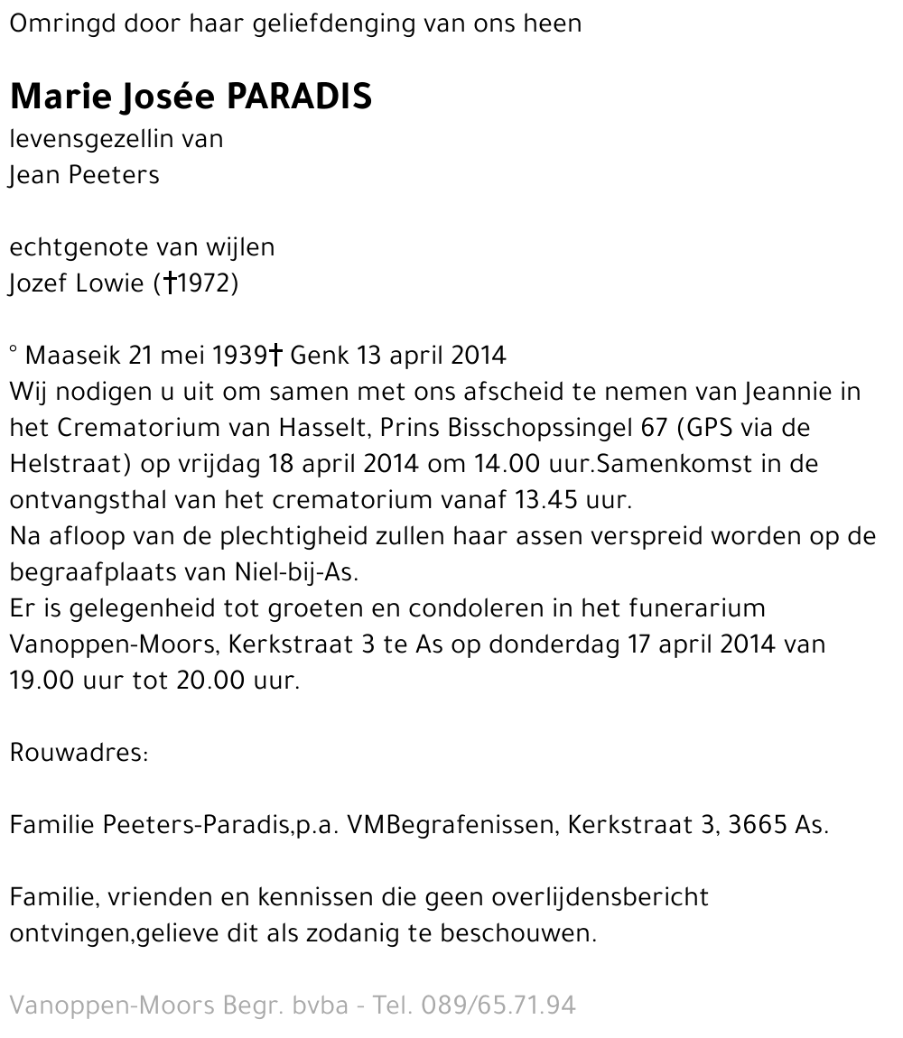 Marie Josée Paradis