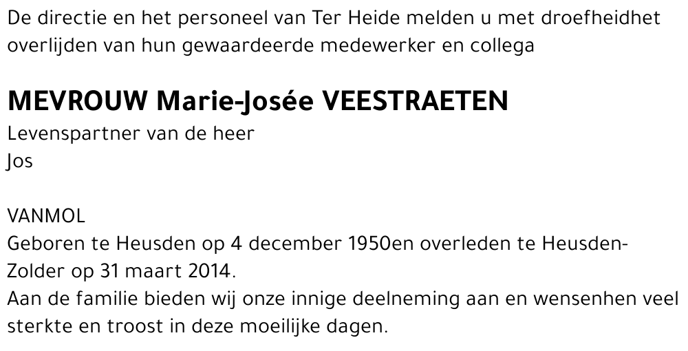 Marie-Josée Veestraeten
