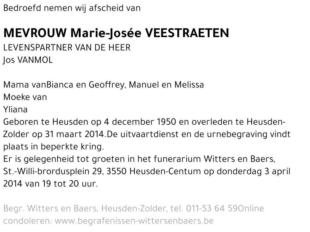 Marie-Josée Veestraeten