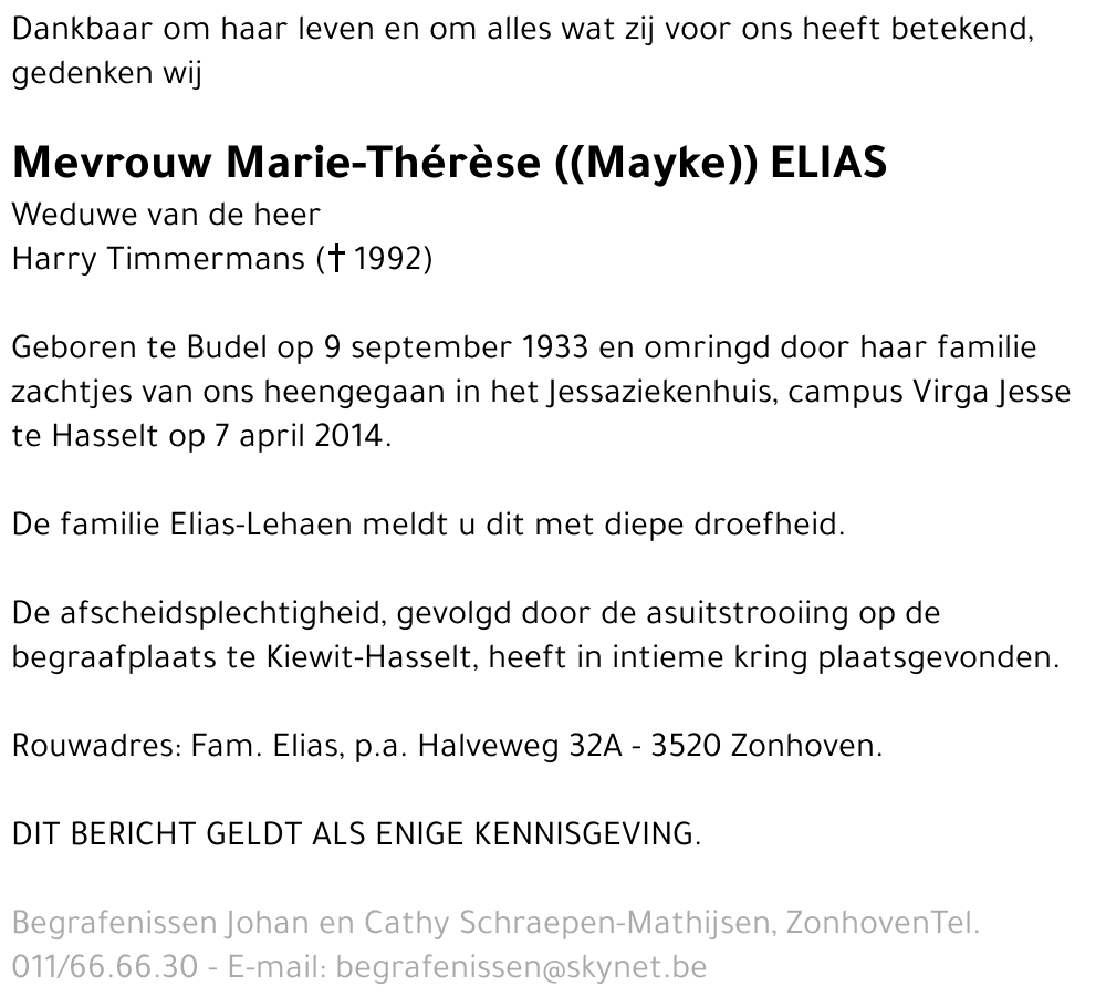 Marie-Thérèse Elias