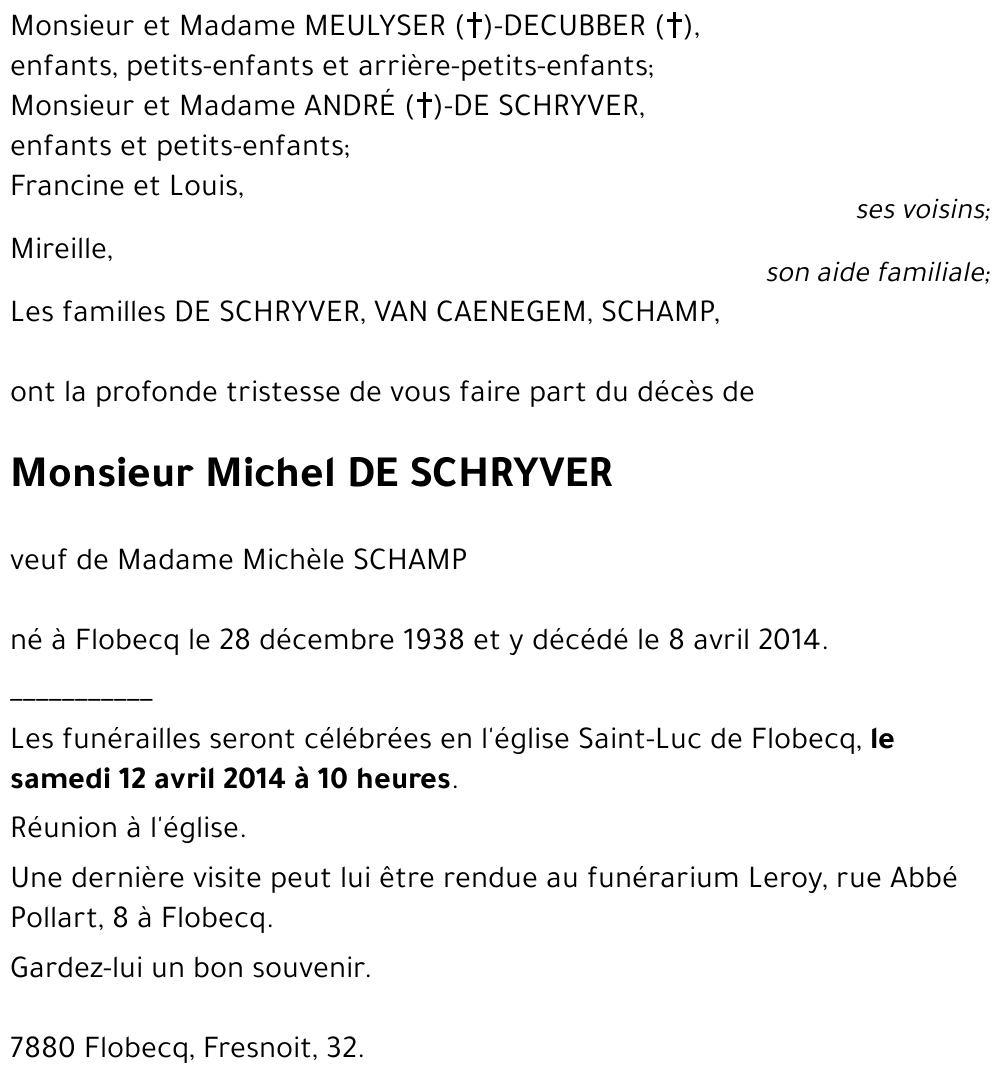 Michel DE SCHRYVER
