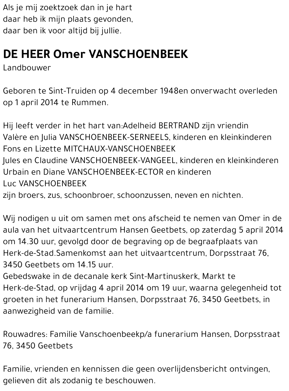 Omer VANSCHOENBEEK