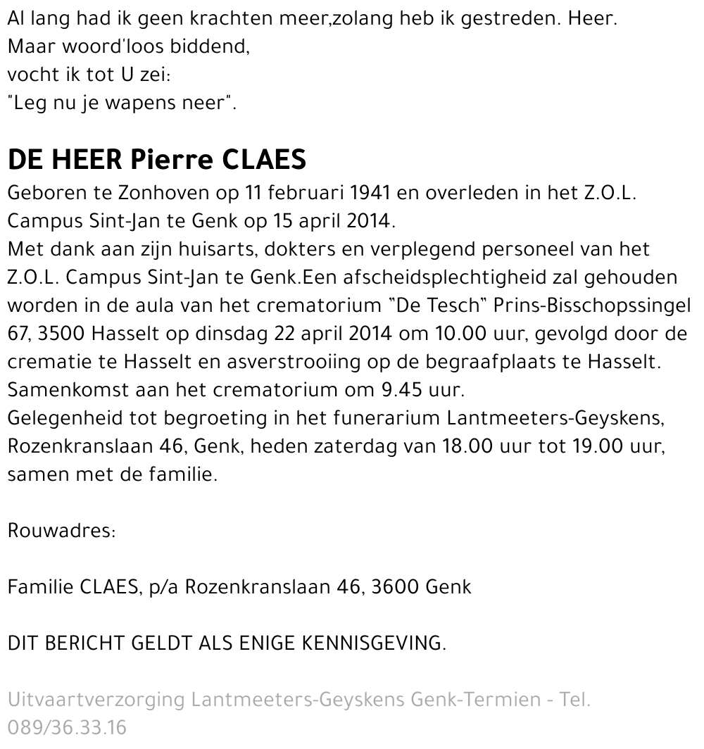 Pierre CLAES