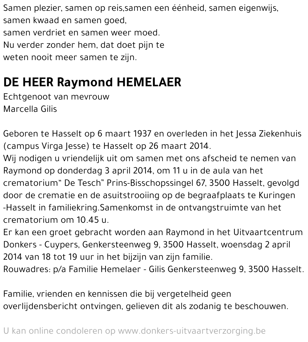 Raymond Hemelaer
