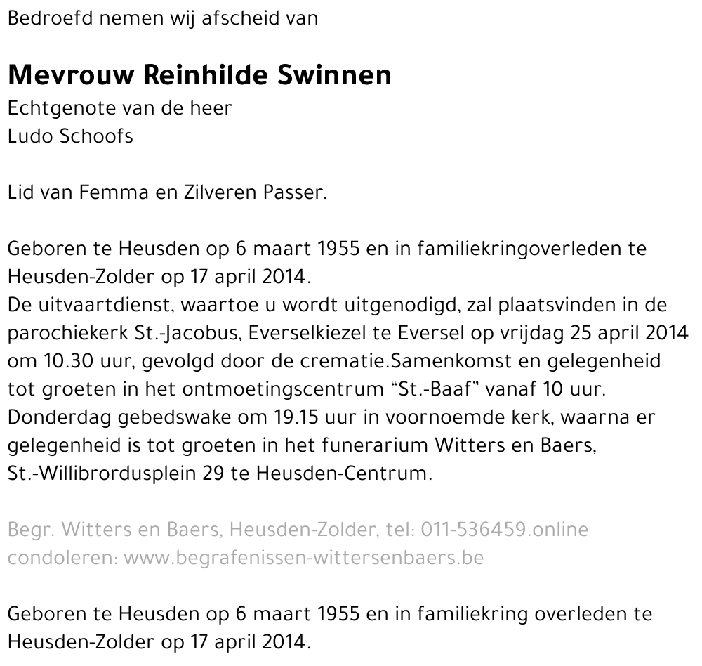 Reinhilde Swinnen