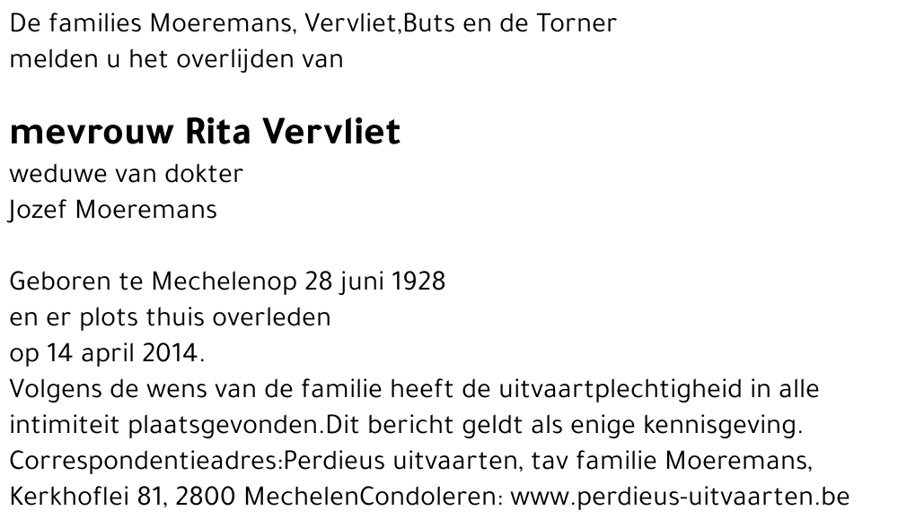 Rita Vervliet
