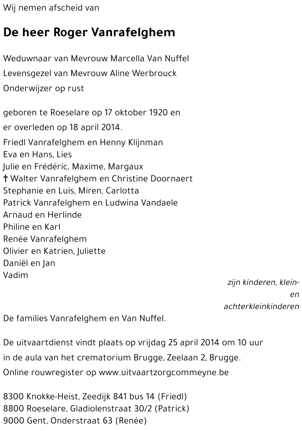 Roger Vanrafelghem