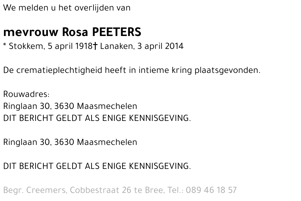 Rosa Peeters