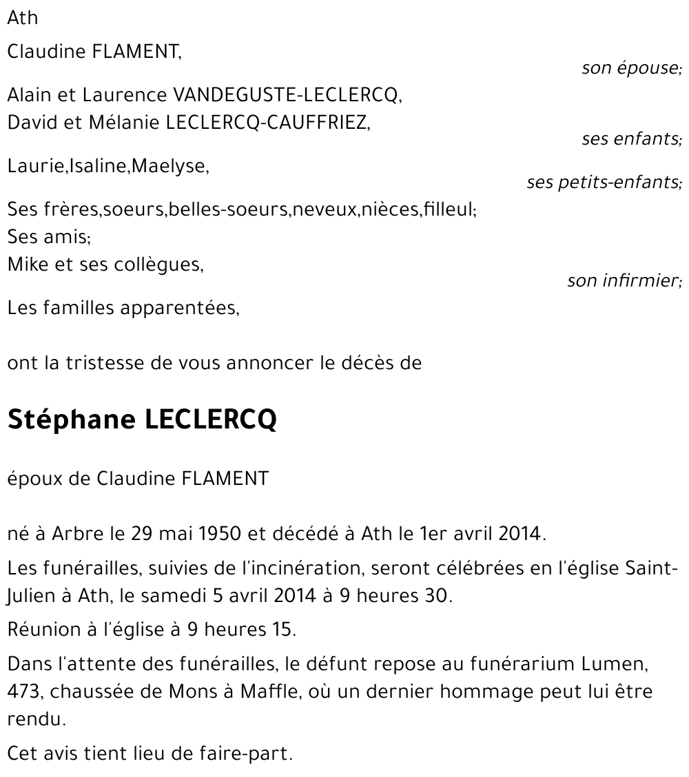 Stéphane LECLERCQ