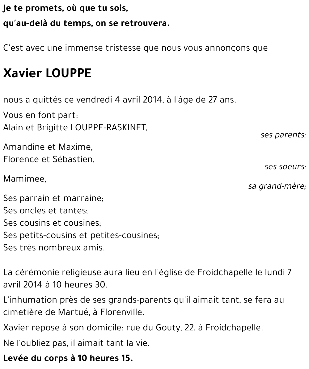 Xavier LOUPPE