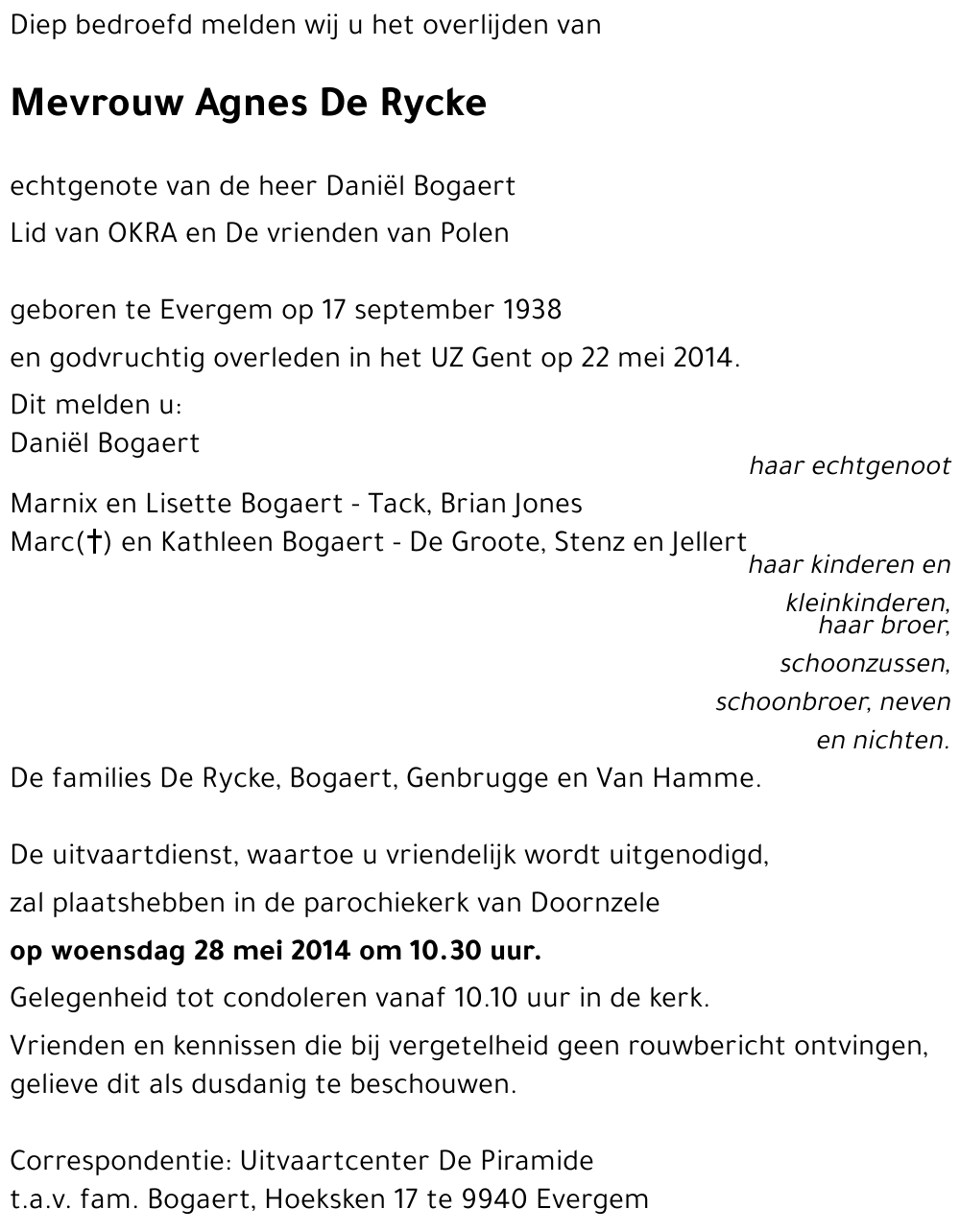 Agnes De Rycke