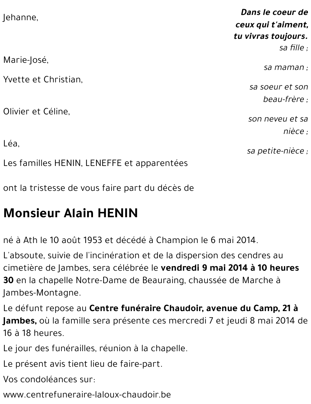 Alain HENIN