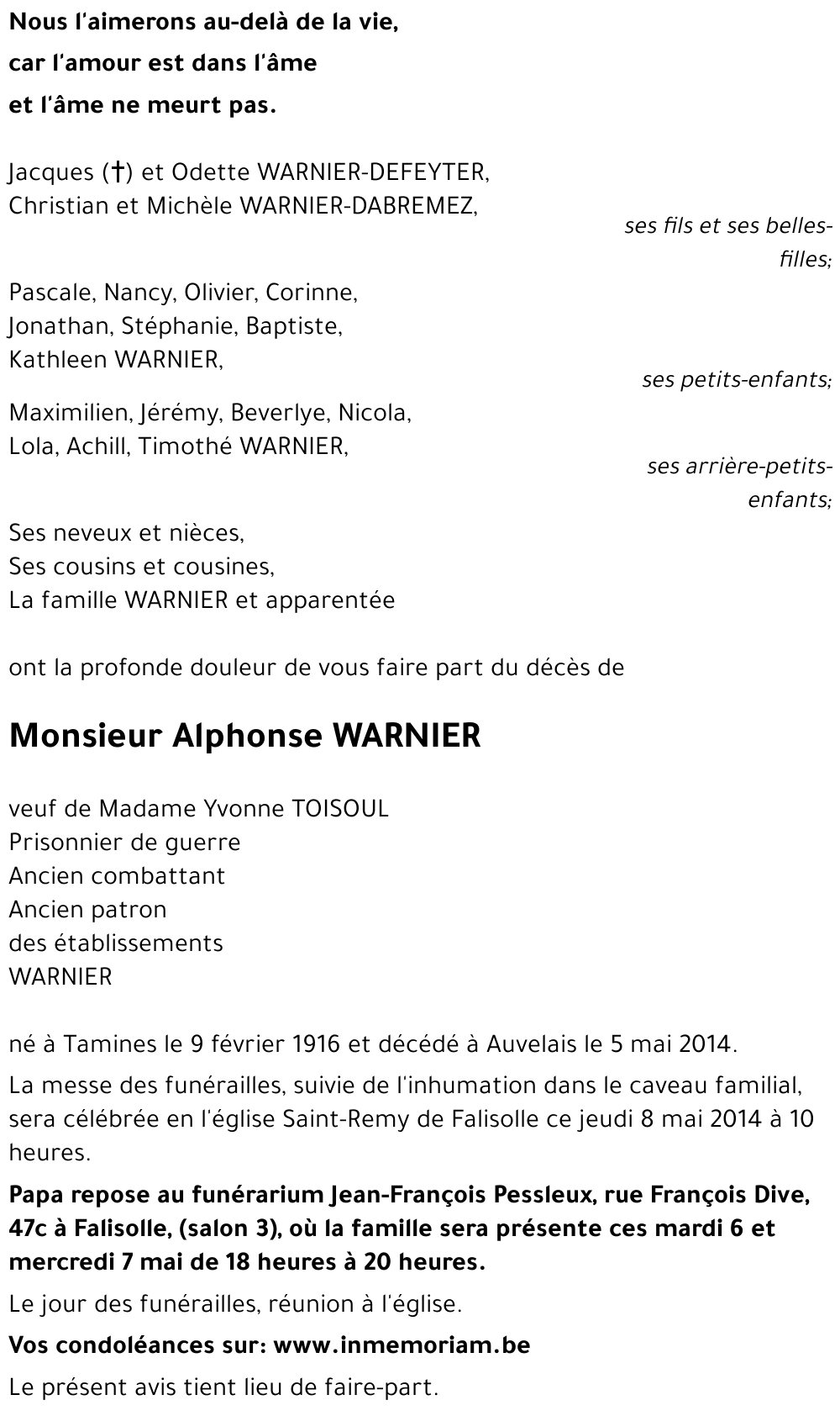 Alphonse WARNIER