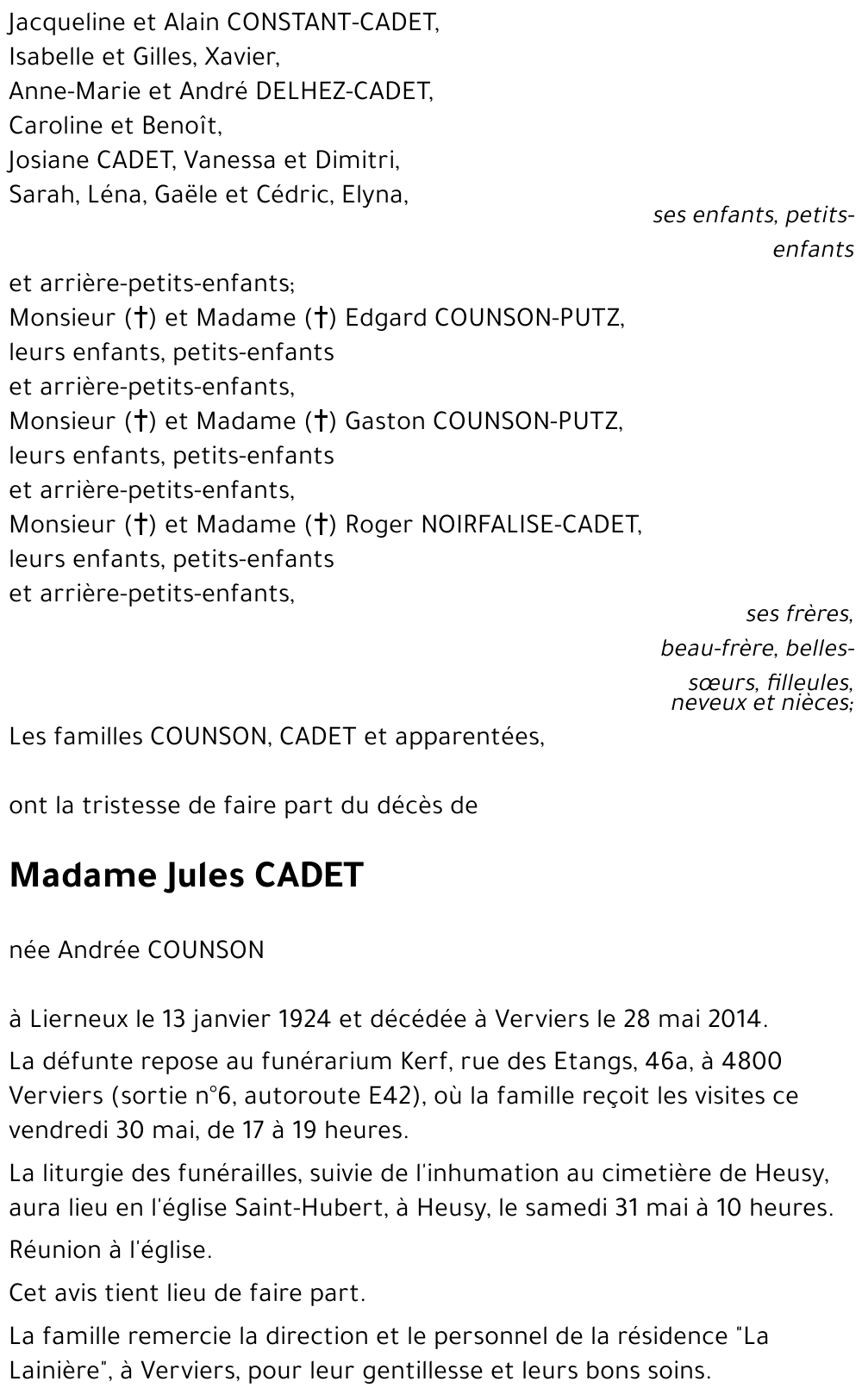 Andrée COUNSON