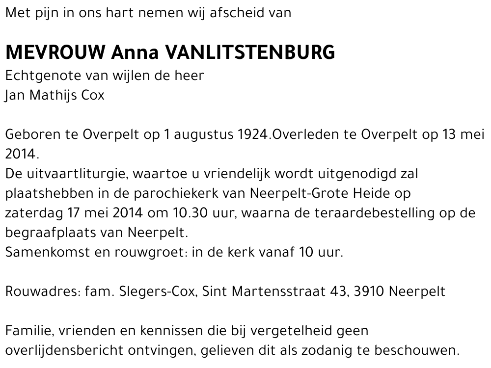 Anna Vanlitstenburg