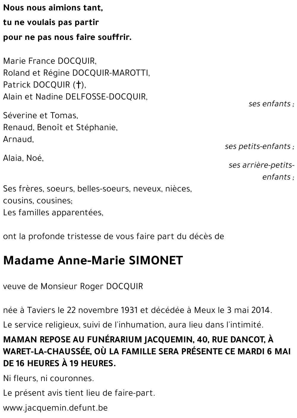 Anne-Marie SIMONET