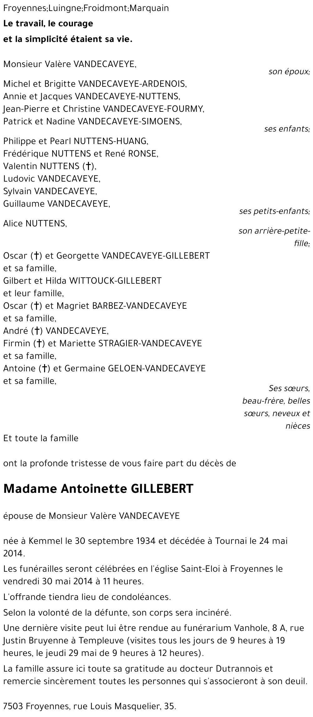 Antoinette GILLEBERT