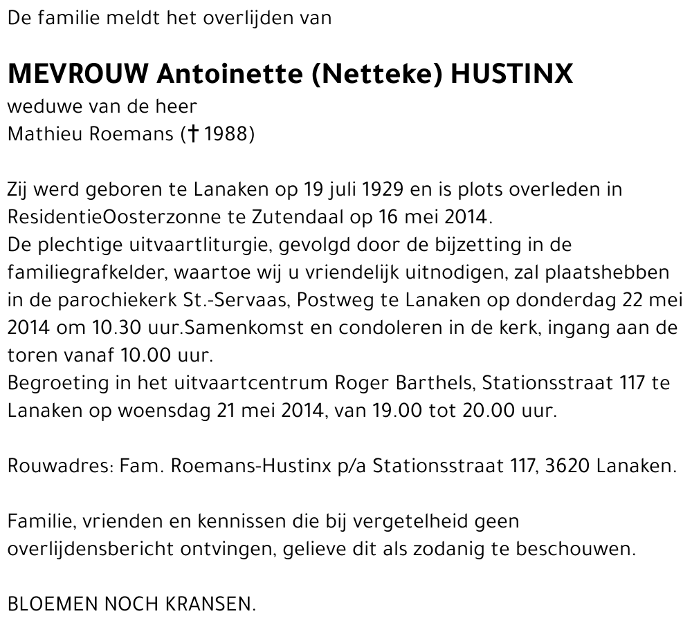 Antoinette (Netteke) Hustinx