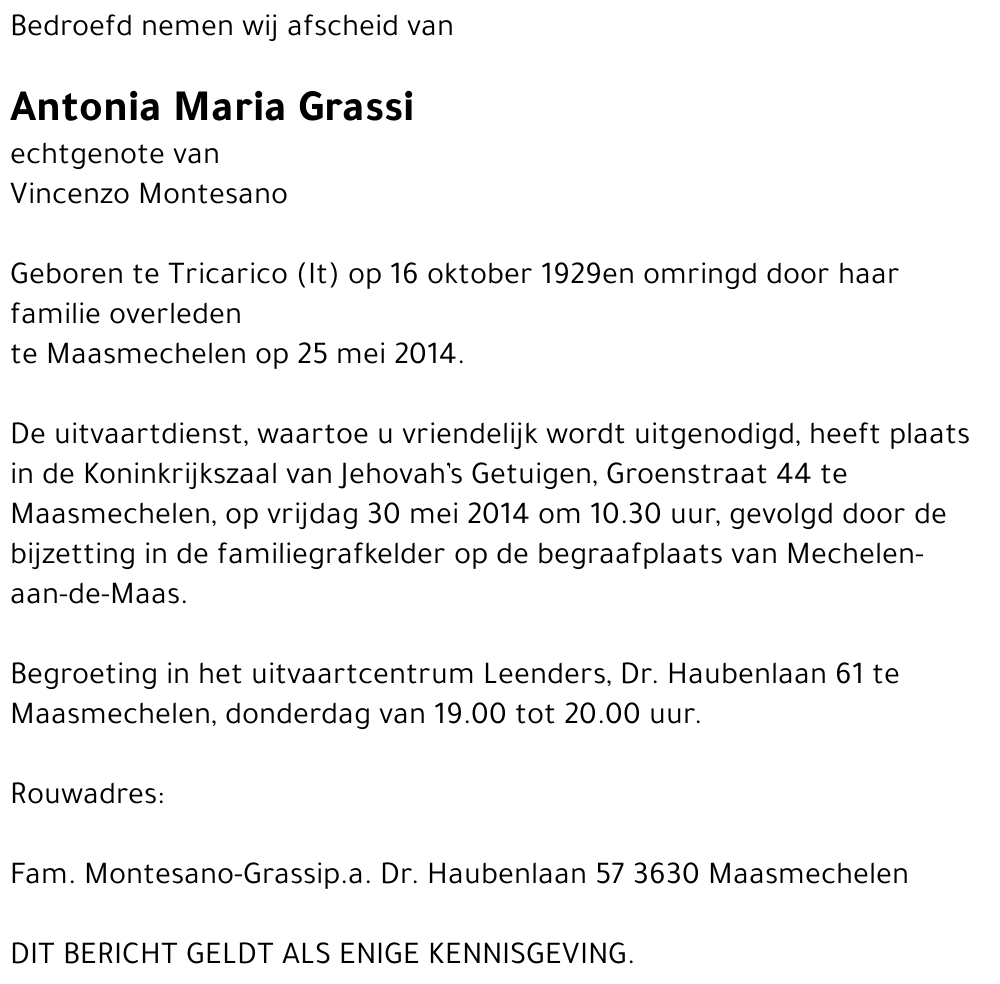 Antonia Maria Grassi