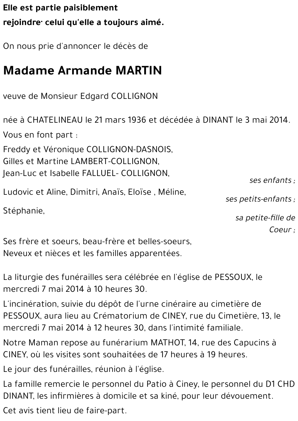 ARMANDE martin