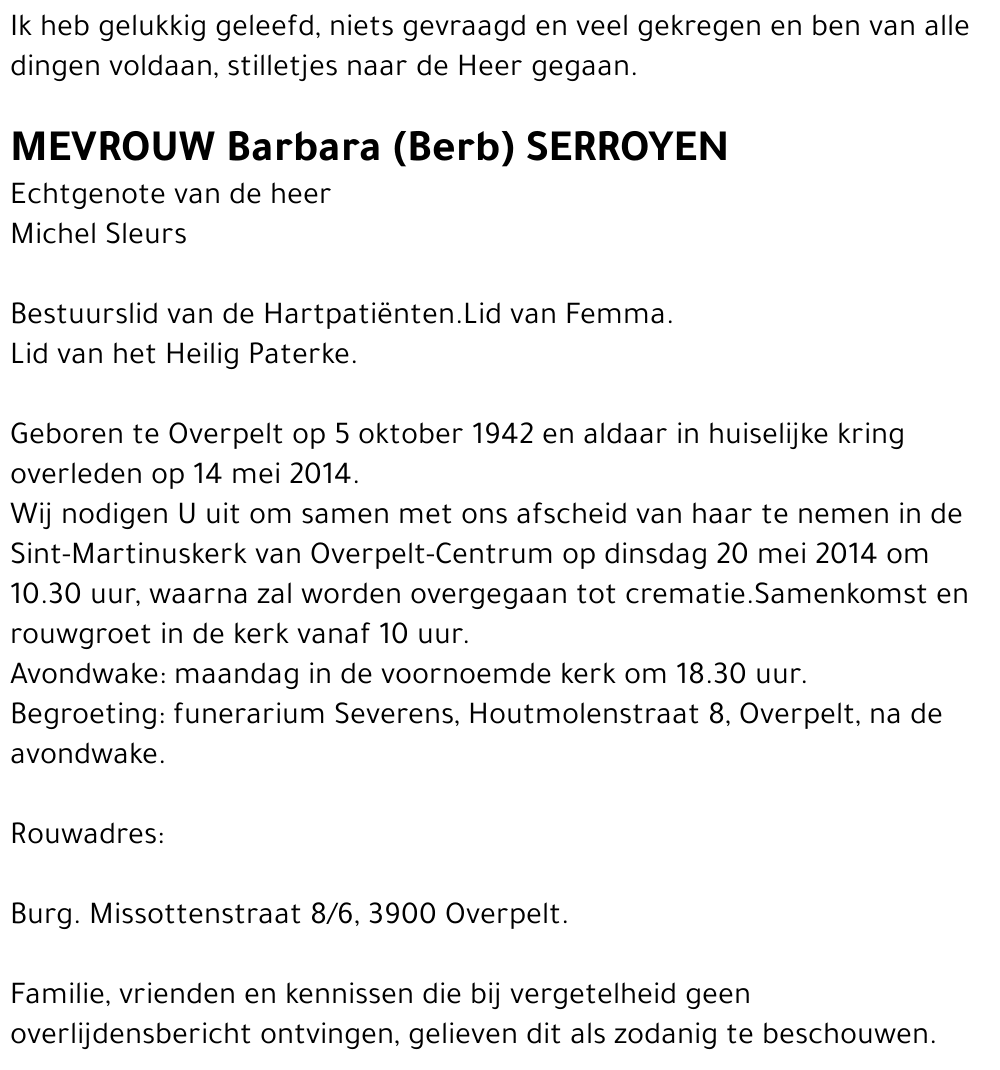 Barbara (Berb) Serroyen