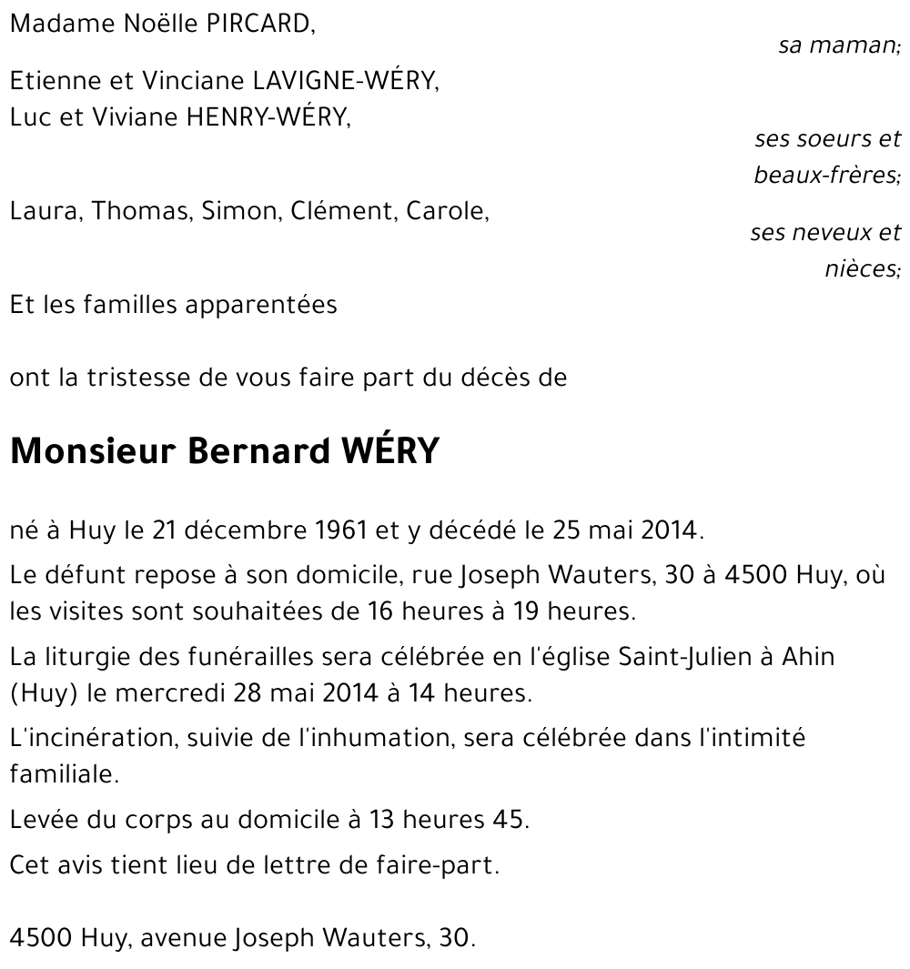 Bernard WÉRY