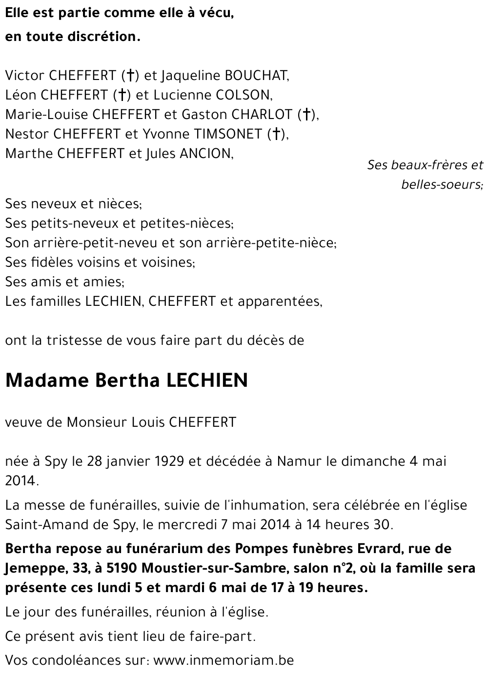 Bertha LECHIEN