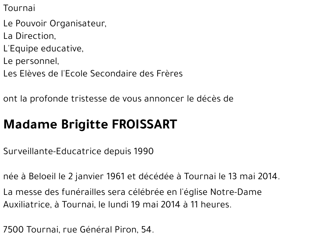 Brigitte FROISSART