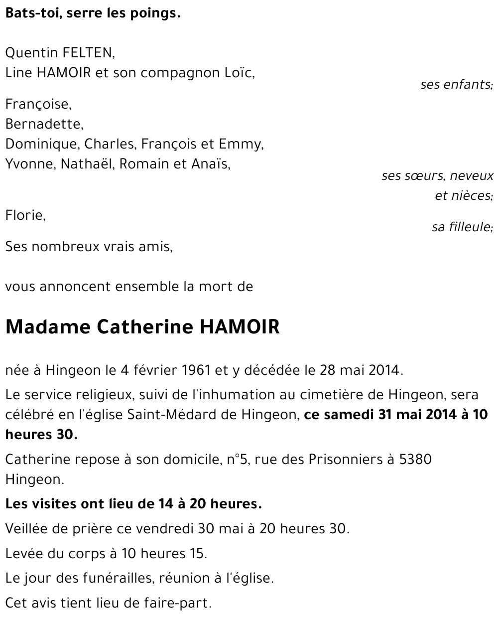 Cathérine HAMOIR