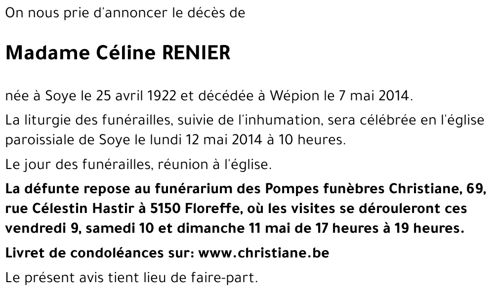 Céline RENIER